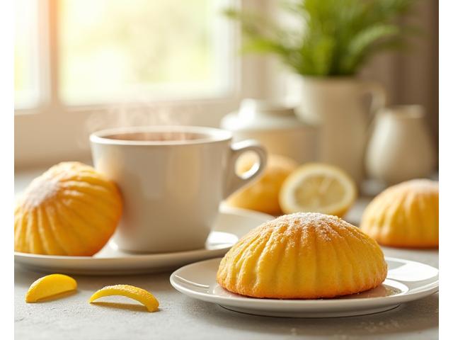 예쁜 마들렌과 커피